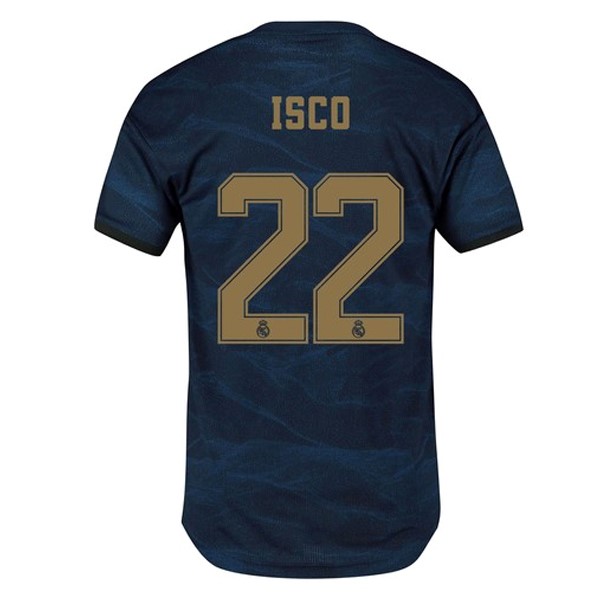 Camiseta Real Madrid NO.22 Isco 2ª 2019/20 Azul